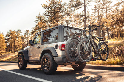 Aventon Hitch Rack mounted on car - common